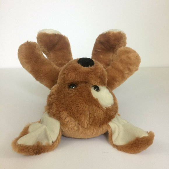 Build A Bear Brown Puppy Dog Plush 15" Stuffed Animal White Eye Patch Tongue Out - Picture 11 of 11
